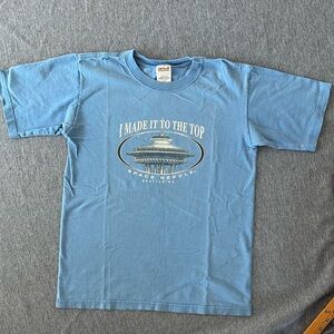 Seattle SPACE NEEDLE Youth T-Shirt Large Blue